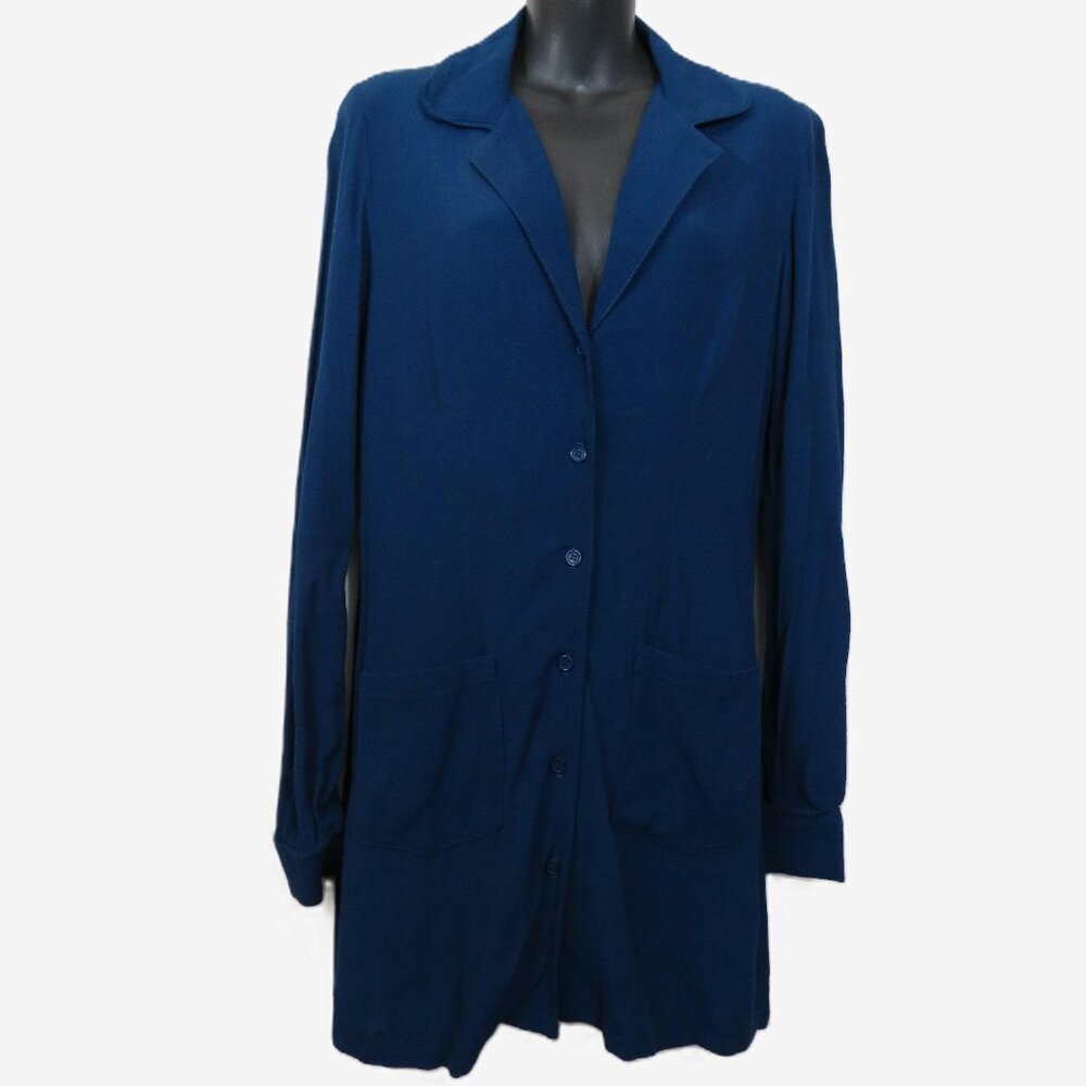 Reformation size 2 Blue Shirt Dress Button Front Long Sleeve Basic Mini